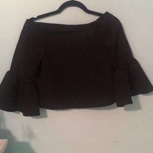 black ASOS off the shoulder top